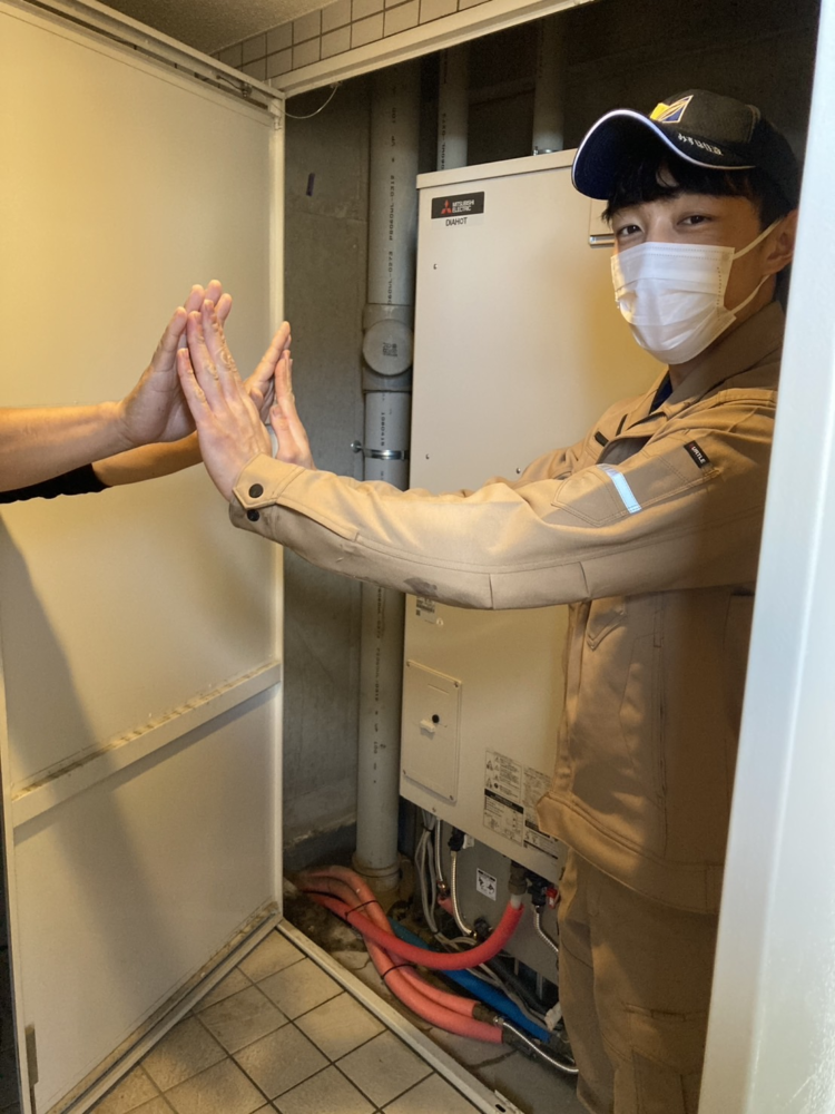 パナソニックエコキュートHE-30C3Qから三菱エコキュートSRT-S376U｜エコキュート交換工事｜東京都多摩市鶴牧｜マンション｜多摩センターザ・パークウイング イースト