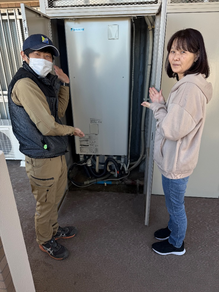 ダイキンエコキュートTU37GFVからダイキンエコキュートEQX37ZFV｜エコキュート交換工事｜埼玉県入間郡三芳町｜マンション｜ダイアパレスみずほ台