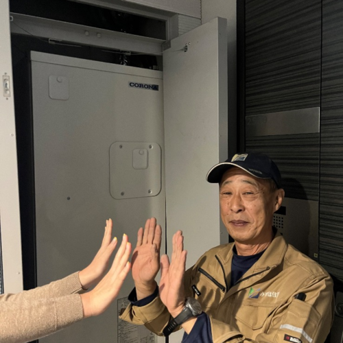 コロナエコキュートCHP-H3014AからコロナエコキュートCHP-S30AZ1-12｜エコキュート交換工事｜東京都港区芝浦｜マンション｜キャピタルマークタワー