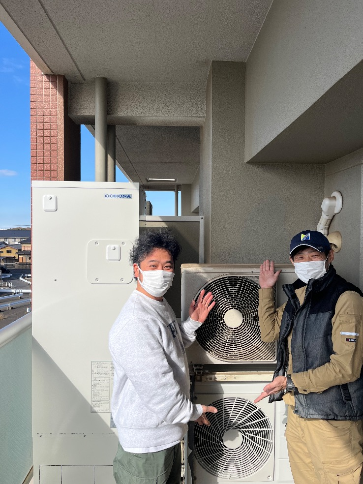 コロナエコキュートCHP-H3014AMからコロナエコキュートCHP-S30AZ1-12｜エコキュート交換工事｜千葉県船橋市上山町｜マンション｜ザ・ガーデンプレミアム