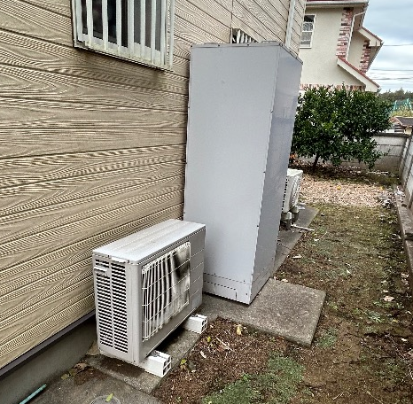 タカラエコキュートEC-3706KU-FANSから日立エコキュートBHP-FG37XU|エコキュート交換工事|神奈川県横浜市泉区上飯田町