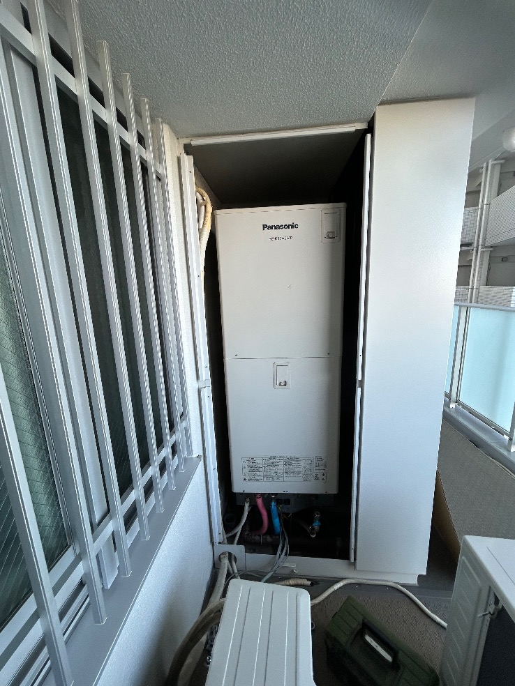 パナソニックエコキュートHE-K37ASMPSからダイキンエコキュートEQA37ZSV｜エコキュート交換工事｜東京都足立区梅田｜マンション｜リライズガーデン西新井スカイレジデンス