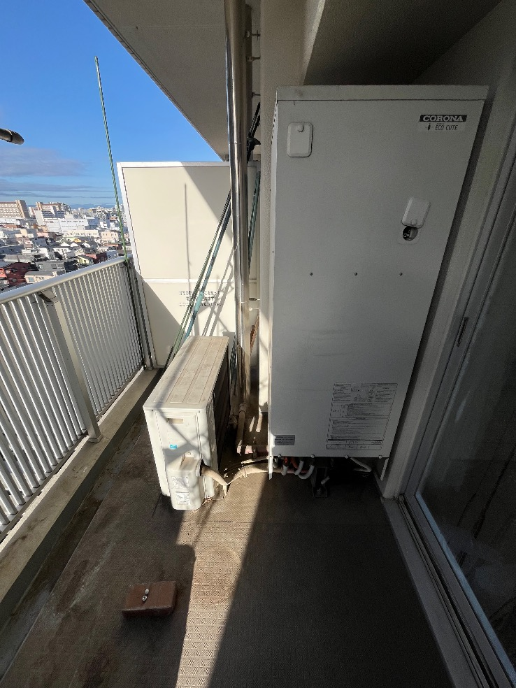 コロナエコキュートCTU-H3714AZから三菱エコキュートSRT-S376U｜エコキュート交換工事｜東京都足立区新田｜マンション｜グランスイートハートアイランド