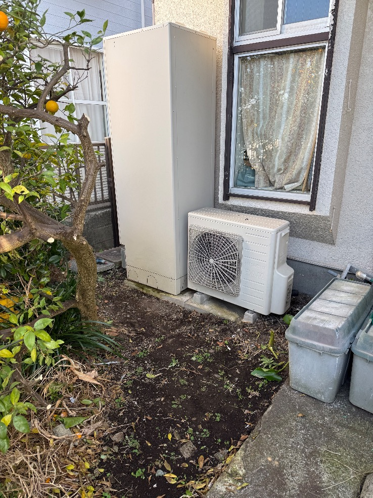 日立エコキュートBHP-F46EUから日立エコキュートBHP-FG37XU｜エコキュート交換工事｜神奈川県逗子市池子｜