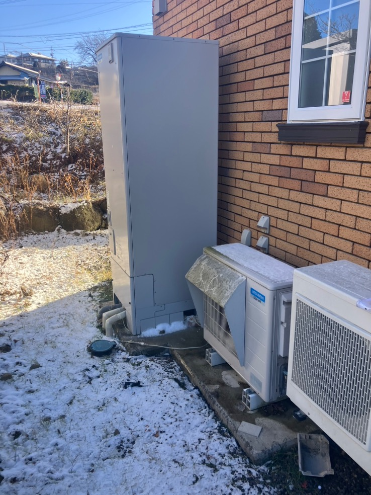 三菱エコキュートSRT-HPTK46W7らダイキンエコキュートEQA46YFHV|エコキュート交換工事|長野県小諸市東雲|