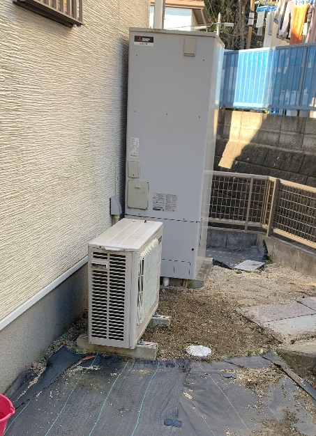 三菱エコキュートSRT-WT37から日立エコキュートBHP-FG37XU｜エコキュート交換工事｜茨城県日立市末広町｜