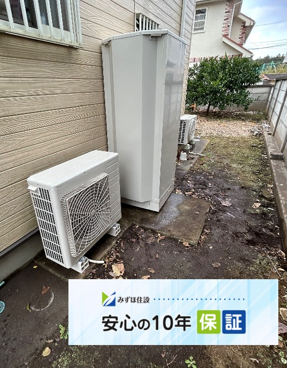 タカラエコキュートEC-3706KU-FANSから日立エコキュートBHP-FG37XU|エコキュート交換工事|神奈川県横浜市泉区上飯田町