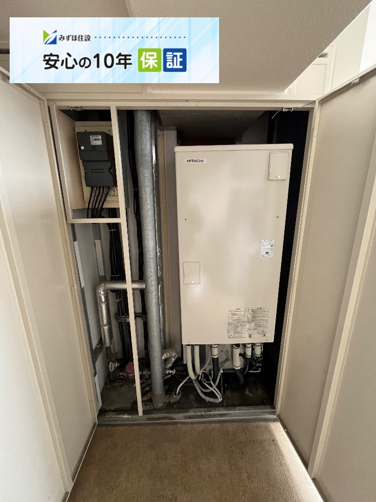 日立エコキュートBHP-TA370から日立エコキュートBHP-FG37WU｜エコキュート交換工事｜埼玉県岩槻区西町｜マンション｜ヒューマンスクエア岩槻プレミアムタワー