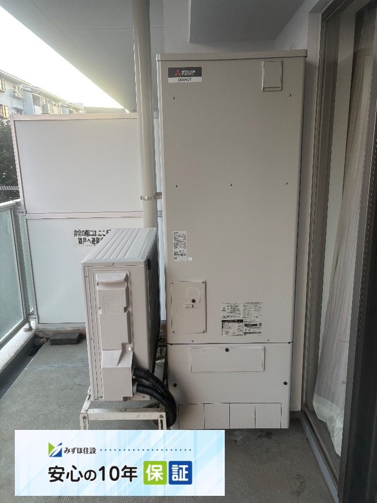 パナソニックエコキュートHE-30C3Qから三菱エコキュートSRT-S376｜エコキュート交換工事｜千葉県印西市小倉台｜マンション｜ブルーミングレジデンス千葉ニュータウン中央