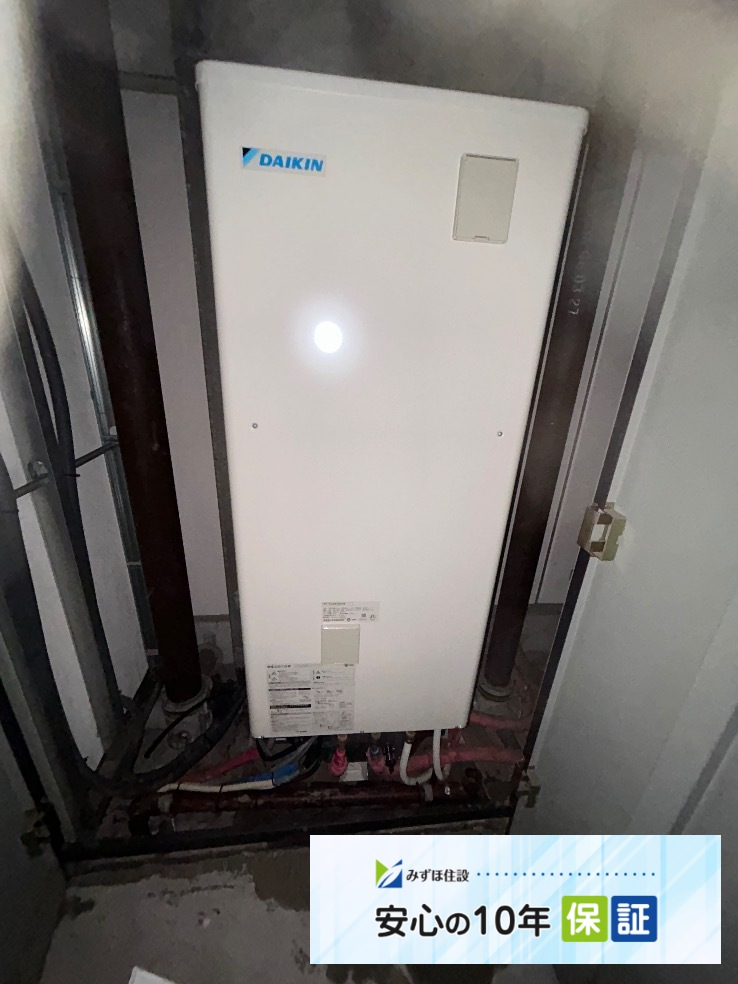 ダイキンエコキュートTU37GFVからダイキンエコキュートEQX37ZFVE｜エコキュート交換工事｜東京都中央区勝どき｜マンション｜ザトウキョウタワーズシータワー
