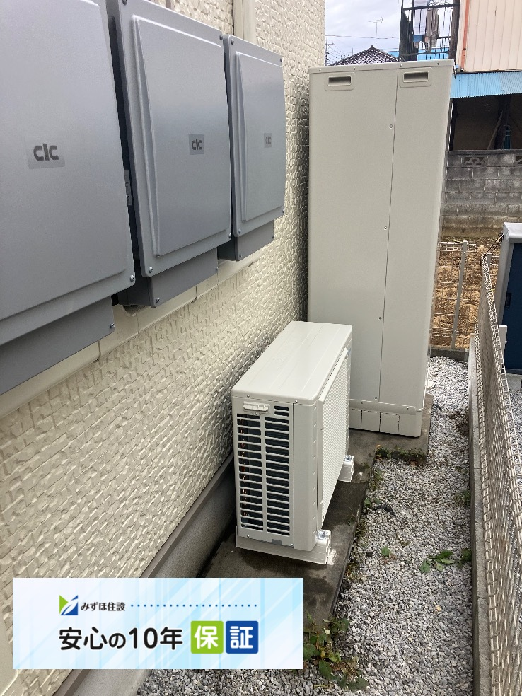 パナソニックエコキュートHE-370SDQからダイキンエコキュートEQA37ZFPV|エコキュート交換工事|埼玉県春日部市大沼|