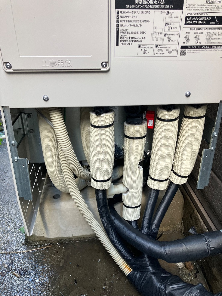三菱エコキュートSRT-HPT43WZ4から三菱エコキュートSRT-S437UZ｜エコキュート交換工事｜東京都板橋区西台｜
