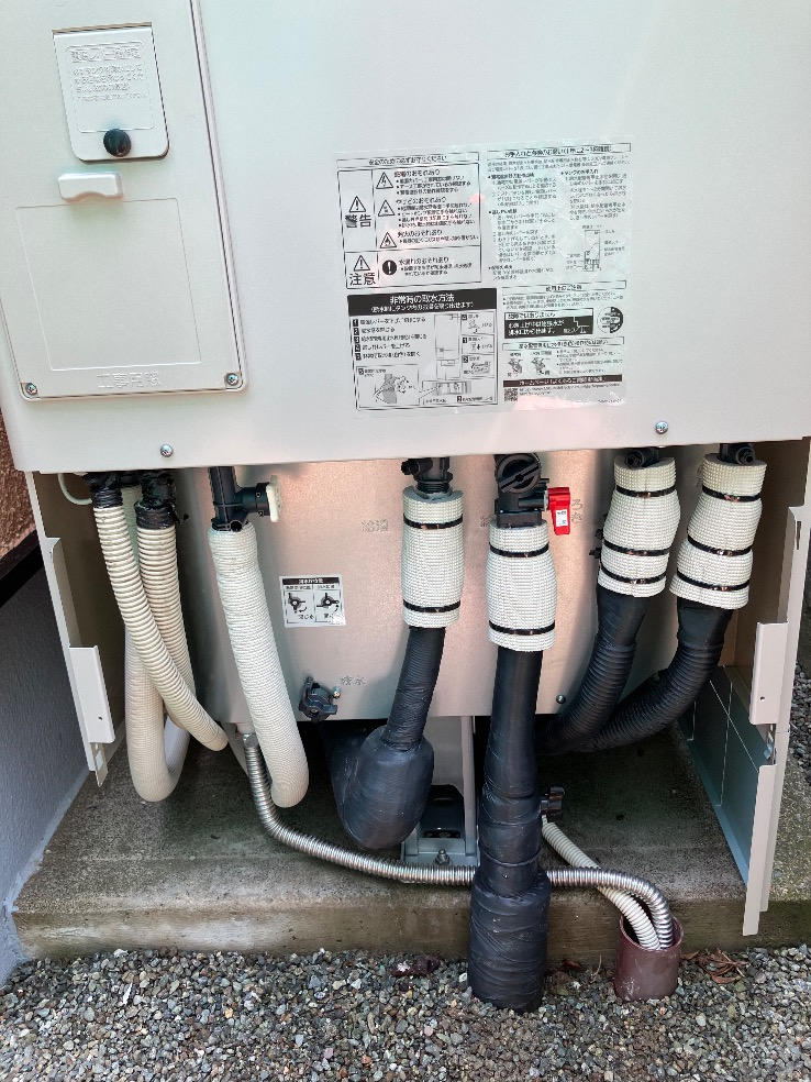 三菱エコキュートSRT-HPT37WX5から三菱エコキュートSRT-S376|エコキュート交換工事|静岡県駿東郡長泉町中土狩|