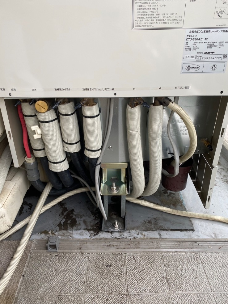 コロナエコキュートCTU-301DA7-1-BLからコロナエコキュートCHP-S30AZ1-12|エコキュート交換工事|東京都江東区亀戸|マンション|キャピタルガーデン東大島ソレア