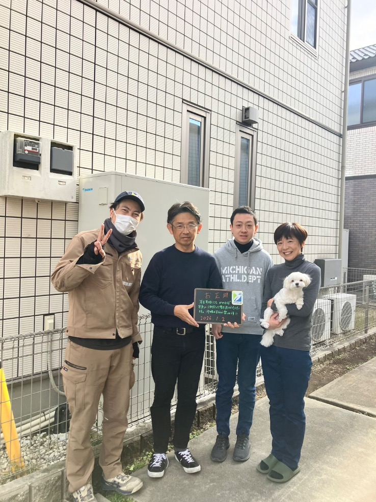 日立エコキュートBHP-TAS37LからダイキンエコキュートEQA37ZFTV｜エコキュート交換工事｜埼玉県春日部市大沼｜