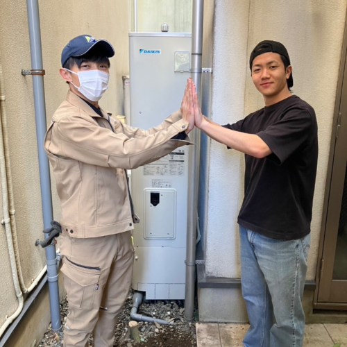 パナソニックエコキュートHE-WU37CQからダイキンエコキュートEQA37ZFTV|エコキュート交換工事|東京都世田谷区若林|
