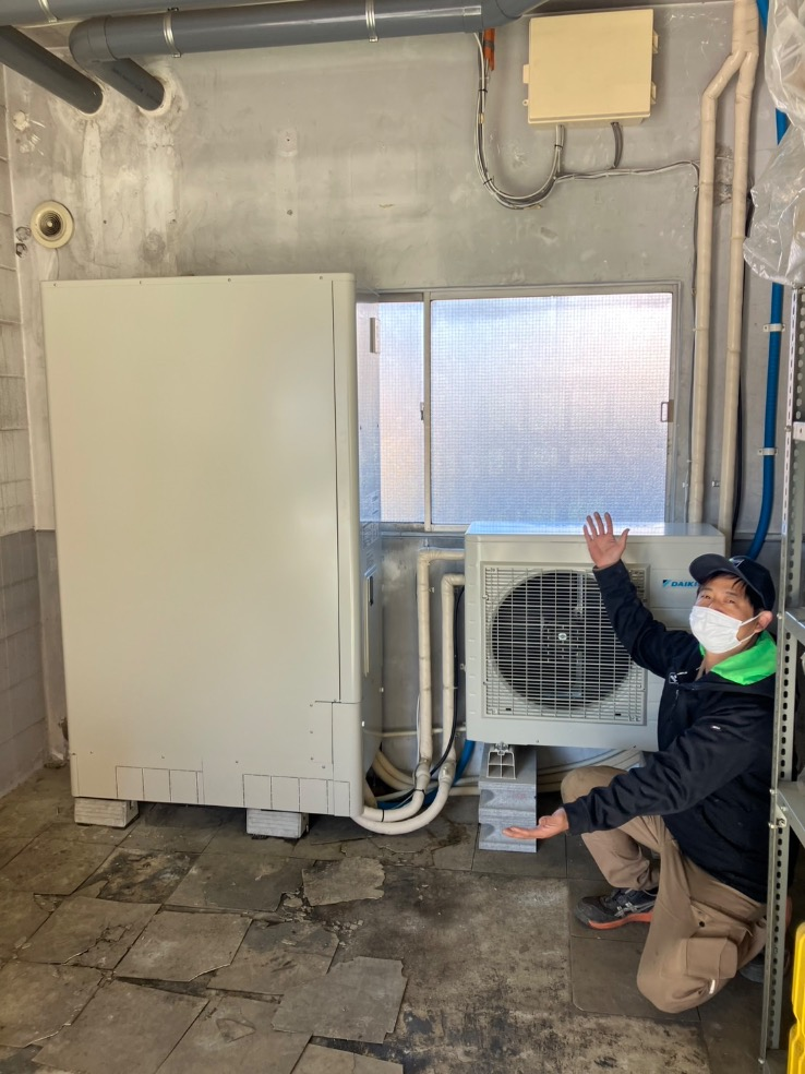 日立エコキュートBE-FS46BWDからダイキンエコキュートEQA37ZFTV｜エコキュート交換工事｜東京都大田区新蒲田｜