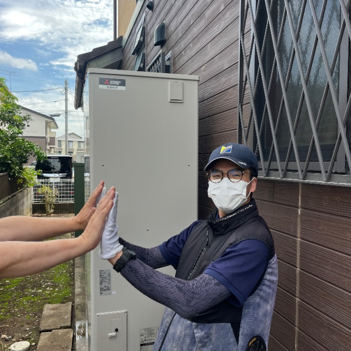 サンヨーエコキュートSHP-T46J から三菱エコキュートSRT-S466｜エコキュート交換工事｜茨城県筑西市岡芹｜