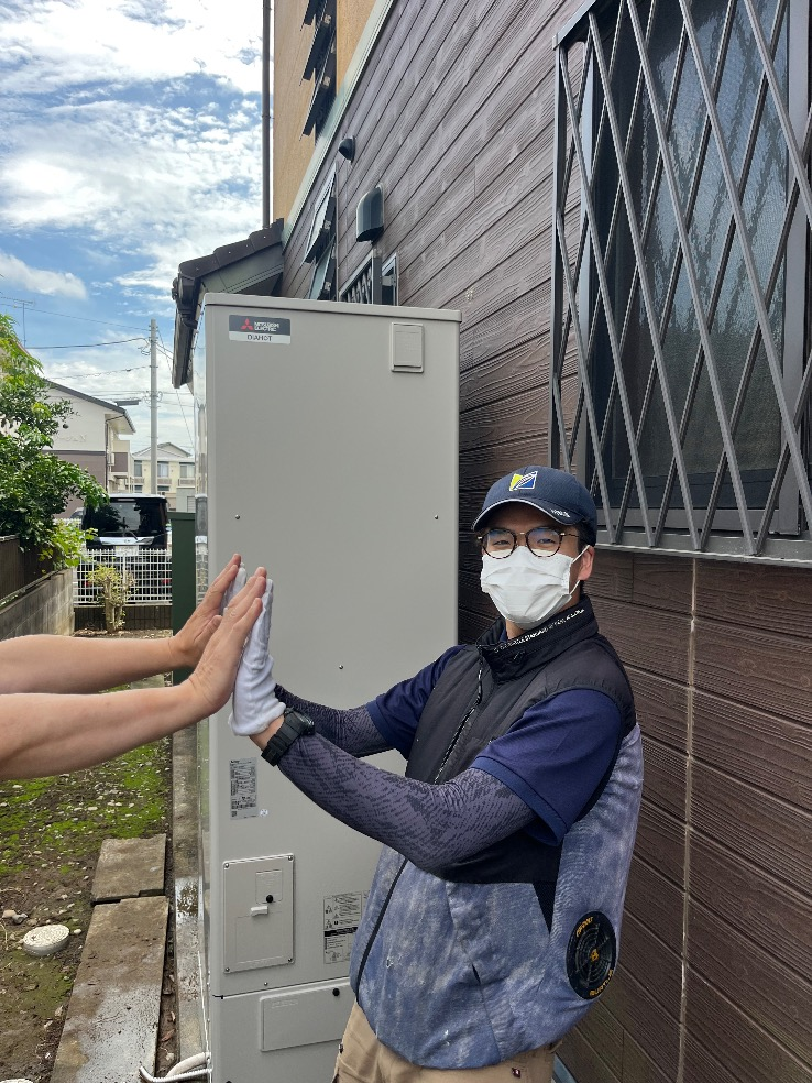 サンヨーエコキュートSHP-T46J から三菱エコキュートSRT-S466｜エコキュート交換工事｜茨城県筑西市岡芹｜