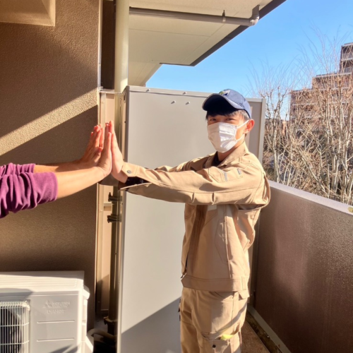 コロナエコキュートCTU-H3014AMから三菱エコキュートSRT-W306D-2｜エコキュート交換工事｜千葉県我孫子市我孫子｜マンション｜アクアレジデンス