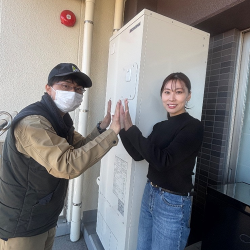 コロナエコキュートCTU-301DA7からコロナエコキュートCHP-S30AZ1-12｜エコキュート交換工事｜長野県長野市箱清水｜マンション｜シーズガーデン長野城山