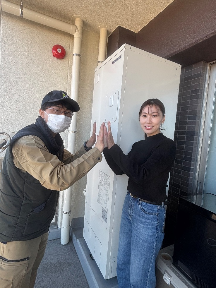 コロナエコキュートCTU-301DA7からコロナエコキュートCHP-S30AZ1-12｜エコキュート交換工事｜長野県長野市箱清水｜マンション｜シーズガーデン長野城山