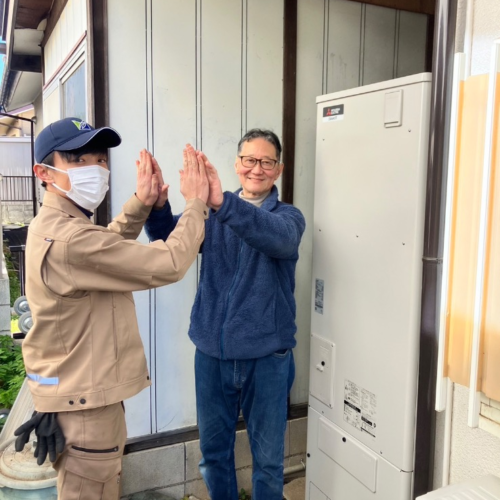 パナソニックエコキュートHE-KU37BQから三菱エコキュートSRT-S377U｜エコキュート交換工事｜神奈川県横浜市瀬谷区南瀬谷｜