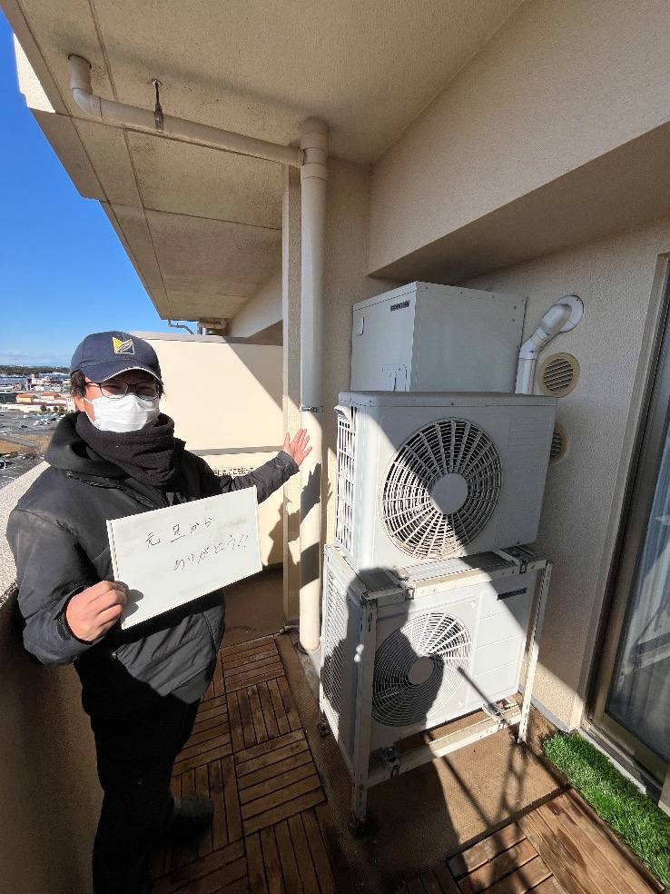 コロナエコキュートCTU-H3014AM-BLからコロナエコキュートCHP-S30AZ1-12｜エコキュート交換工事｜千葉県印西市原｜マンション｜レイディアントシティ印西牧の原