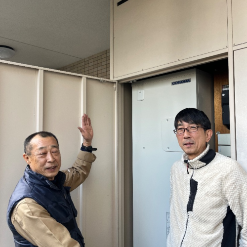 パナソニックエコキュートHE-30C4QからコロナエコキュートCHP-S30AZ1-12｜エコキュート交換工事｜東京都江東区大島｜マンション｜ザ ミッドランド アベニュー