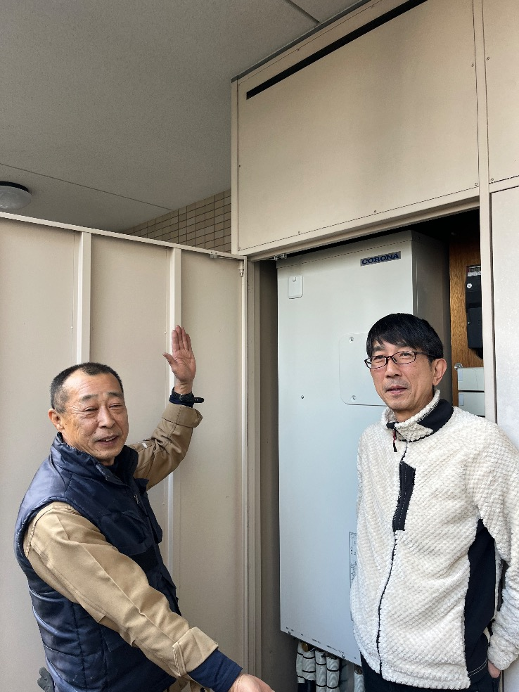 パナソニックエコキュートHE-30C4QからコロナエコキュートCHP-S30AZ1-12｜エコキュート交換工事｜東京都江東区大島｜マンション｜ザ ミッドランド アベニュー