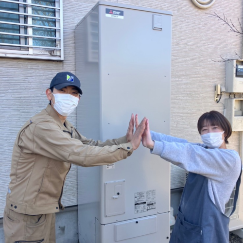 パナソニックエコキュートHE-KU46BQから三菱エコキュートSRT-S467U｜エコキュート交換工事｜栃木県日光市文挾町｜パナソニックエコキュートHE-KU46BQから三菱エコキュートSRT-S467U｜エコキュート交換工事｜栃木県日光市文挾町｜