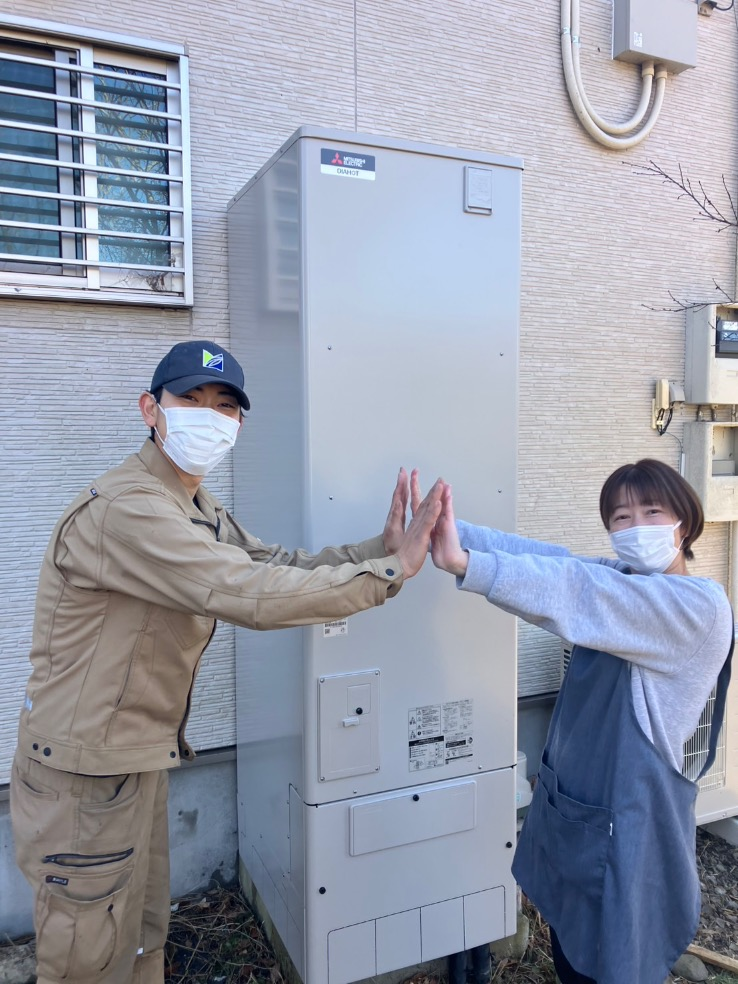 パナソニックエコキュートHE-KU46BQから三菱エコキュートSRT-S467U｜エコキュート交換工事｜栃木県日光市文挾町｜パナソニックエコキュートHE-KU46BQから三菱エコキュートSRT-S467U｜エコキュート交換工事｜栃木県日光市文挾町｜