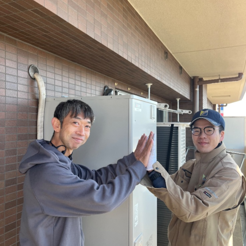 三菱エコキュートSRT-HPT37W2から三菱エコキュートSRT-S377｜エコキュート交換工事｜埼玉県川口市末広｜マンション｜ミオカステーロ川口