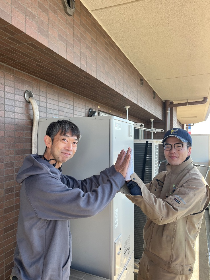 三菱エコキュートSRT-HPT37W2から三菱エコキュートSRT-S377｜エコキュート交換工事｜埼玉県川口市末広｜マンション｜ミオカステーロ川口