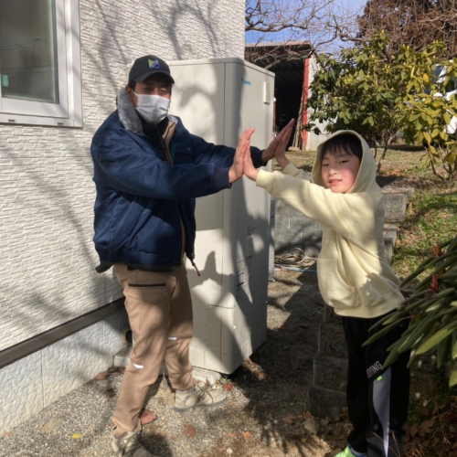 サンデンエコキュートEB-KP37QTAからダイキンエコキュートEQA37YFHV｜エコキュート交換工事｜長野県下伊那郡豊丘村神稲｜