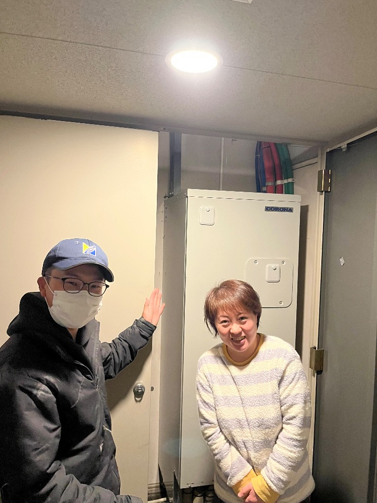 コロナエコキュートCTU-H3014AからコロナエコキュートCHP-S30A1Z-12｜エコキュート交換工事｜埼玉県川口市飯塚｜マンション｜ドリームタワーキュアレジデンス