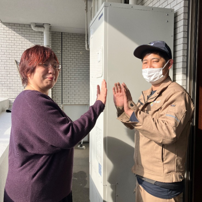 コロナエコキュートCTU-H3014AからコロナエコキュートCHP-S30AZ1-12｜エコキュート交換工事｜埼玉県川口市里｜マンション｜シーズガーデングリーンパティオ