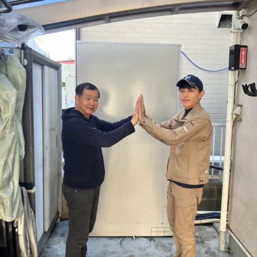 三菱エコキュートSRT-HPT43WZ2から三菱エコキュートSRT-S436UZ｜エコキュート交換工事｜神奈川県相模原市南区南台｜