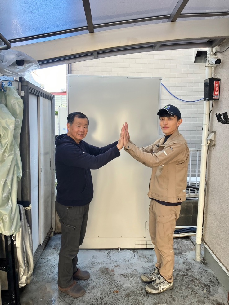 三菱エコキュートSRT-HPT43WZ2から三菱エコキュートSRT-S436UZ|エコキュート交換工事|神奈川県相模原市南区南台|