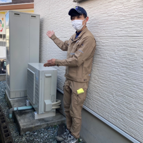 コロナエコキュートCTU-371DA8KからダイキンエコキュートEQA37ZFHV｜エコキュート交換工事｜山梨県富士吉田市松山｜