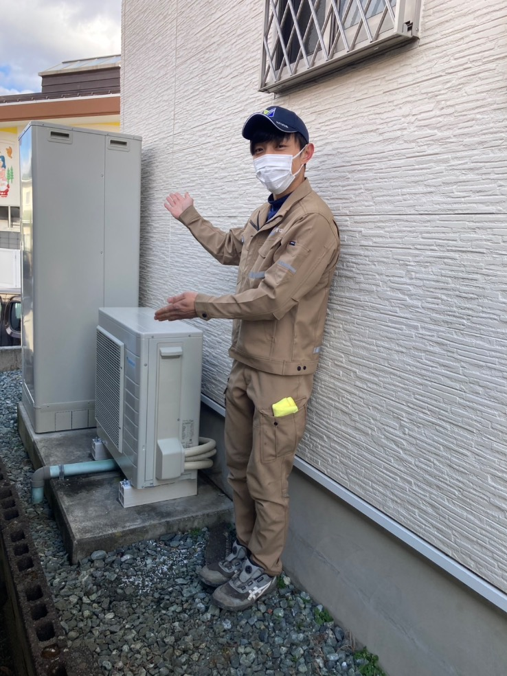 コロナエコキュートCTU-371DA8KからダイキンエコキュートEQA37ZFHV｜エコキュート交換工事｜山梨県富士吉田市松山｜