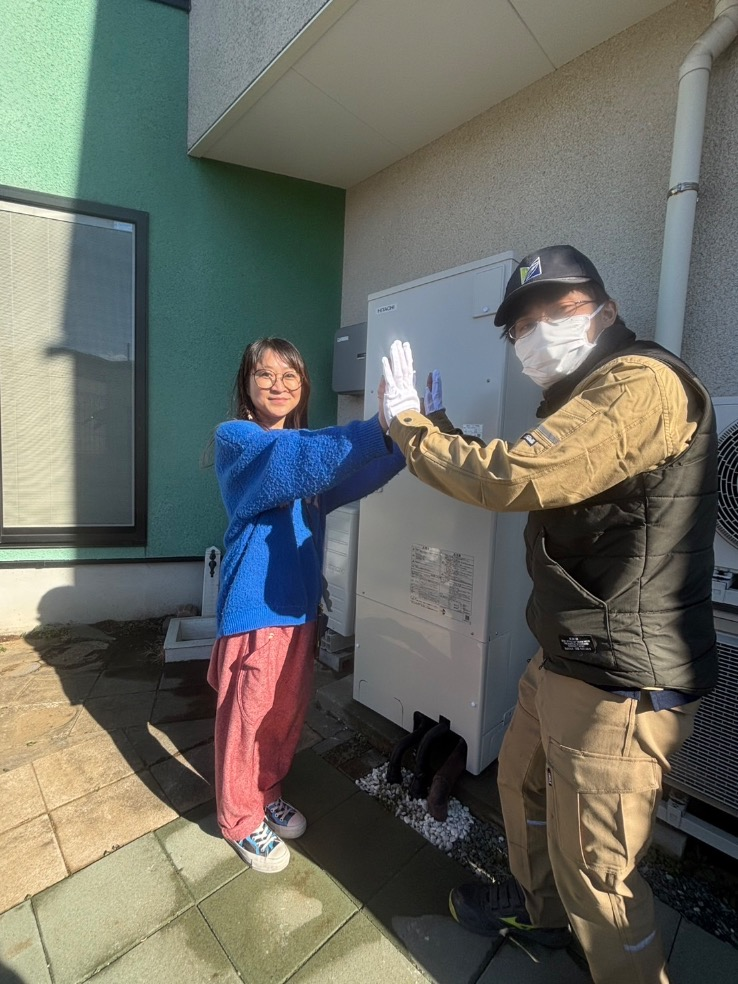 パナソニックエコキュートHE-37OSEQから日立エコキュートBHP-FG37XU｜エコキュート交換工事｜千葉県鎌ヶ谷市南鎌ヶ谷｜