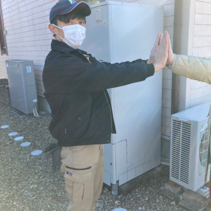 パナソニックエコキュートHE-370SUFQから三菱エコキュートSRT-S376U｜エコキュート交換工事｜栃木県鹿沼市楡木町｜