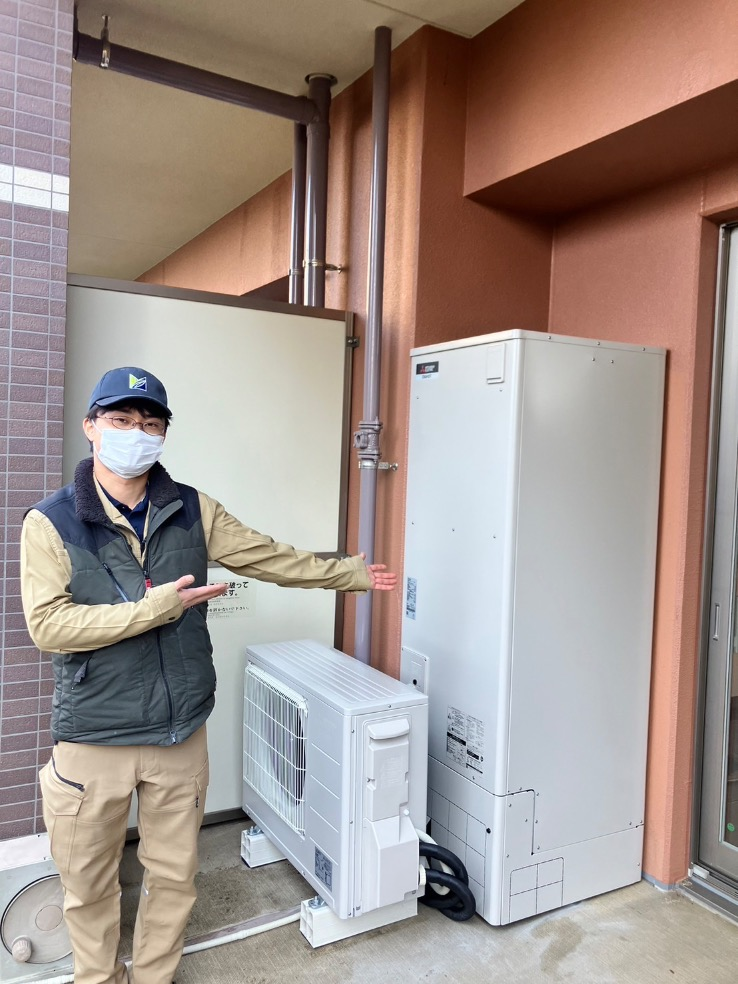 パナソニックエコキュートHE-30C3Qから三菱エコキュートSRT-W306D-2｜エコキュート交換工事｜千葉県柏市光ヶ丘団地｜マンション｜ブライエント柏光ヶ丘 