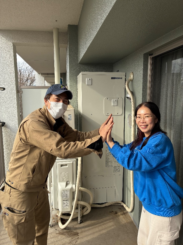 コロナエコキュートCHP-H3014AからコロナエコキュートCHP-S30AZ1-12｜エコキュート交換工事｜東京都羽村市神明台｜マンション｜ラティア