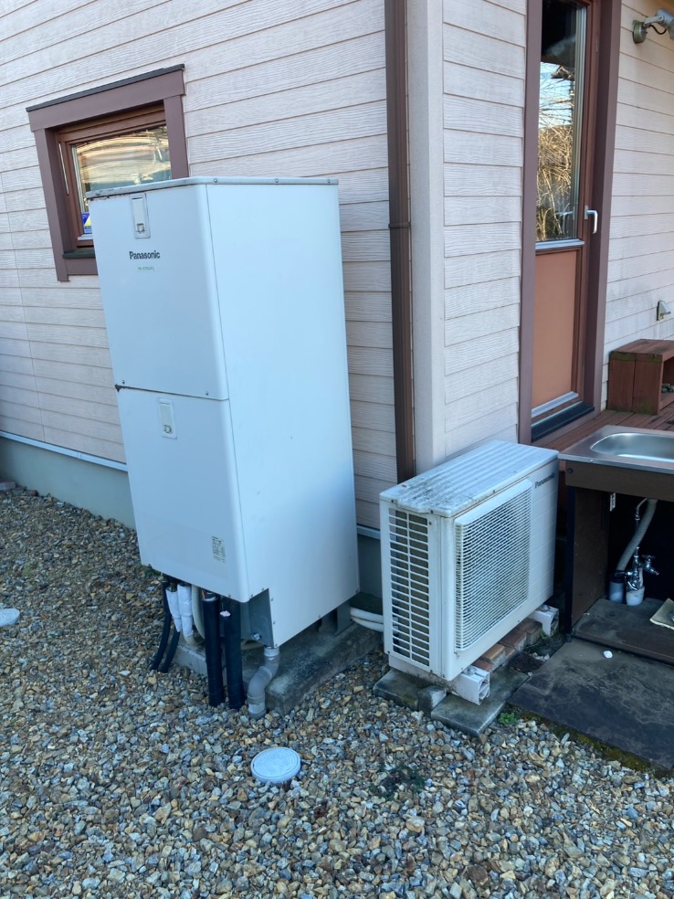 パナソニックエコキュートHE-370SUFQから三菱エコキュートSRT-S376U|エコキュート交換工事|栃木県鹿沼市楡木町|