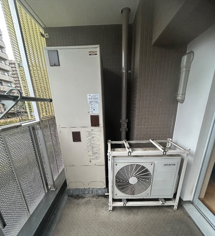 日立エコキュートBHP-TD373から三菱エコキュートSRT-S377｜エコキュート交換工事｜神奈川県横浜市港北区綱島西｜マンション｜グレーシア緑園都市ガーデンプレミア