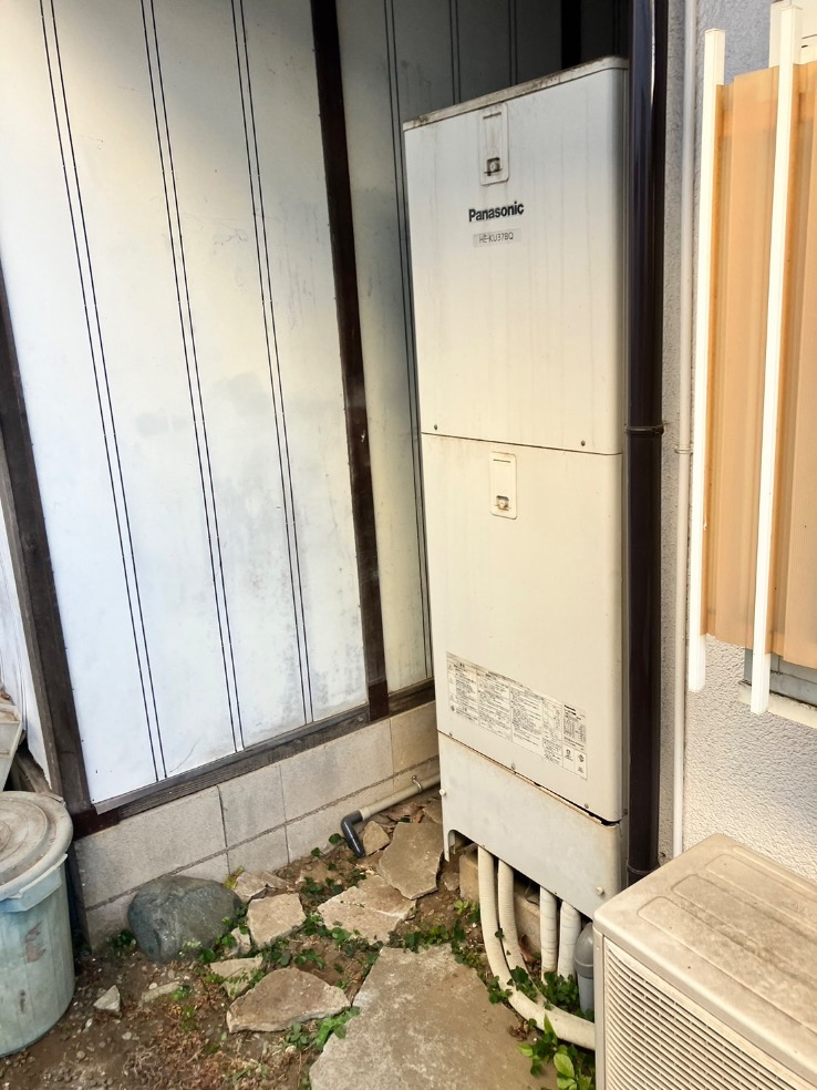 パナソニックエコキュートHE-KU37BQから三菱エコキュートSRT-S377U｜エコキュート交換工事｜神奈川県横浜市瀬谷区南瀬谷｜
