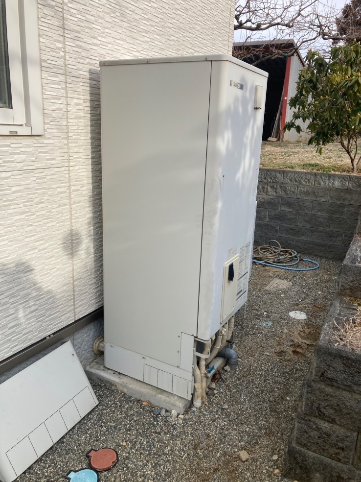 サンデンエコキュートEB-KP37QTAからダイキンエコキュートEQA37YFHV｜エコキュート交換工事｜長野県下伊那郡豊丘村神稲｜