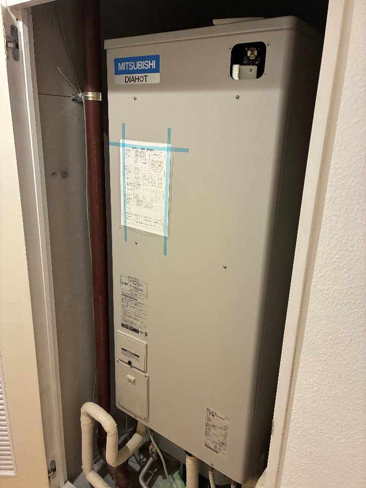 三菱電気温水器SRT-J37WD4から三菱電気温水器SRT-J37WD5｜電気温水器交換工事｜東京都世田谷区野沢｜マンション｜世田谷野沢ハイデンス